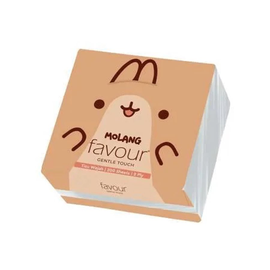 Favour Molang Gentle Touch Pop Up 2 Ply Tisu Wajah 200sheets