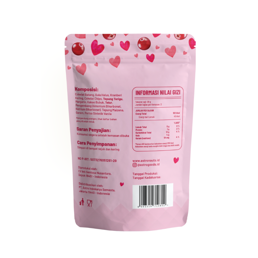 Crispy Brownies Choco Berry Astro Goods 60gram