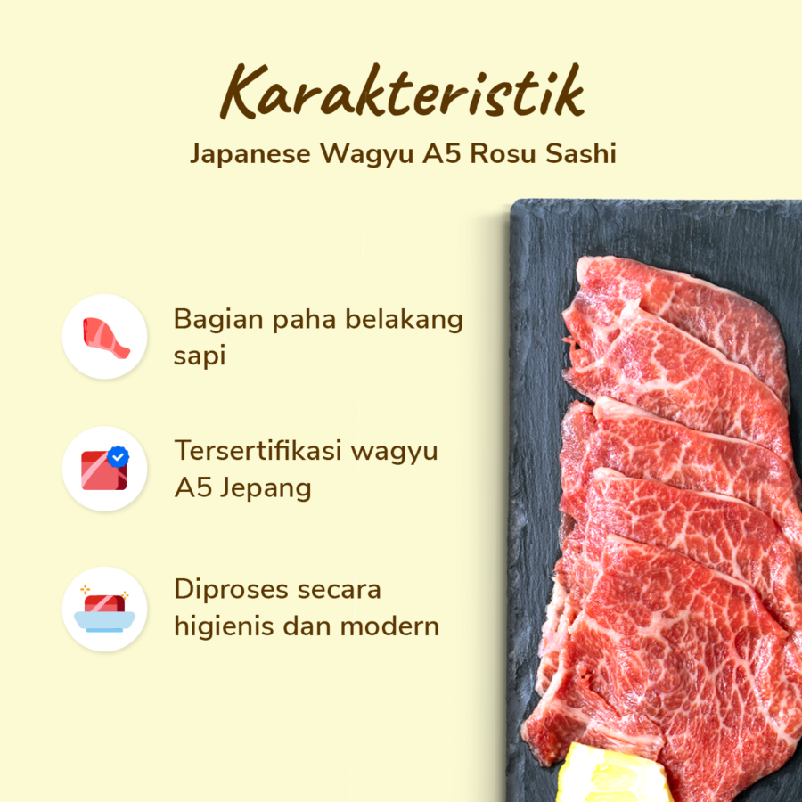 Japanese Wagyu A5 Rosu Sashi 100gram