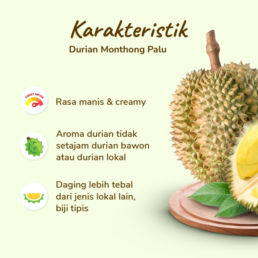 SHB Durian Monthong Palu Frozen Premium 450gr-500gr/pack
