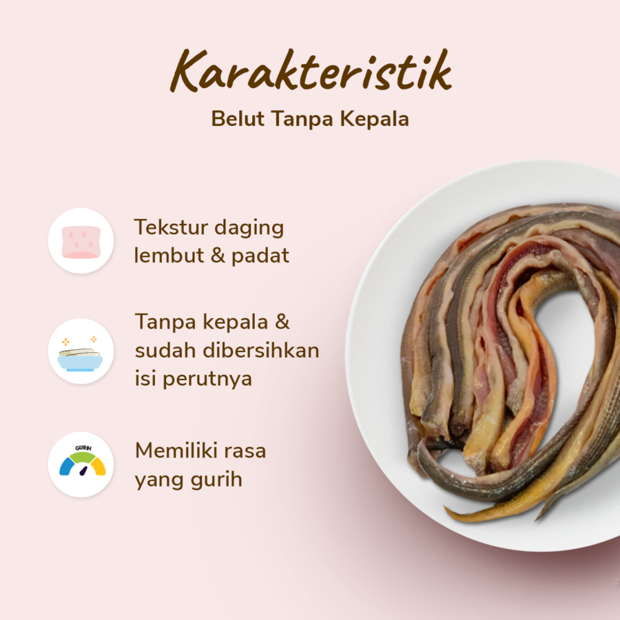 Belut Tanpa Kepala 300-350gram