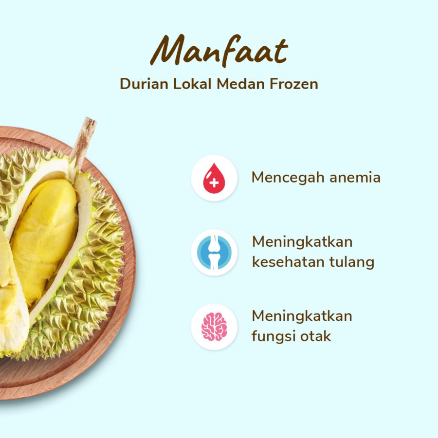Durian Lokal Medan Frozen Astro Farm 450-500 gram
