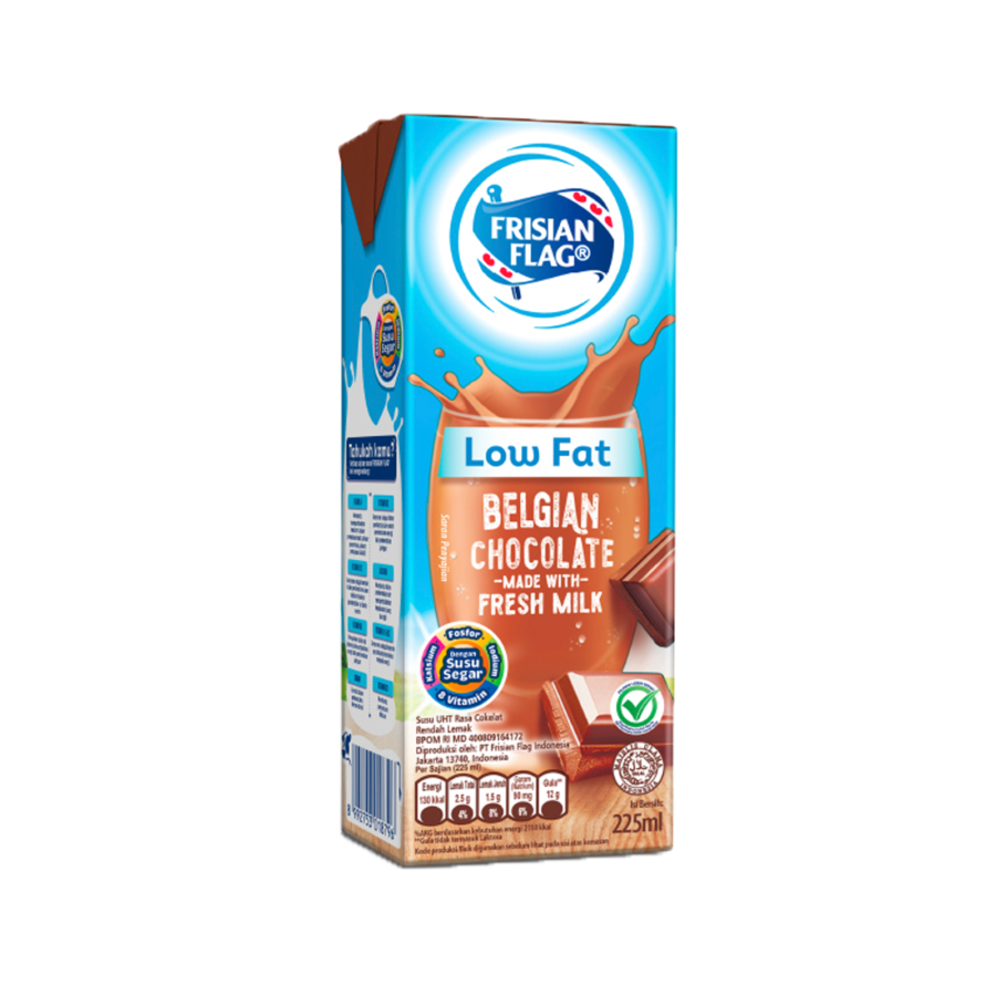 Frisian Flag UHT Low Fat Belgian Chocolate 225ml