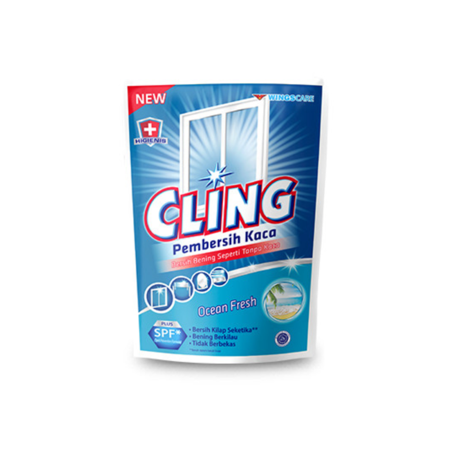 Cling Ocean Fresh Pembersih Kaca 400ml