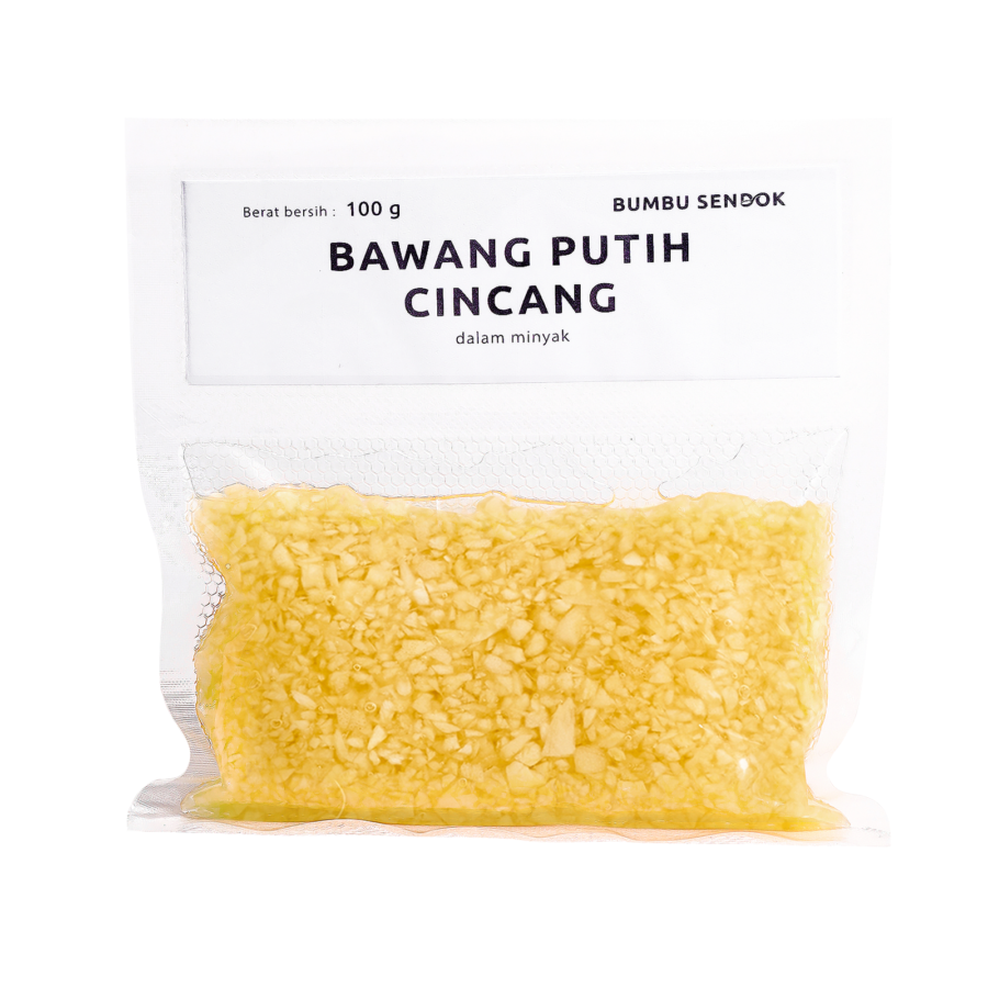 Bumbu Sendok Bawang Putih Cincang dalam Minyak / Minced Garlic in Oil 100gr 100gram