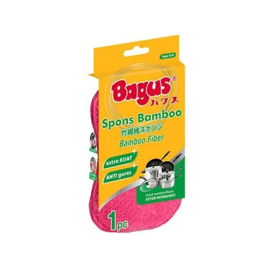 Bagus Spons Cuci Piring Bamboo 1pcs