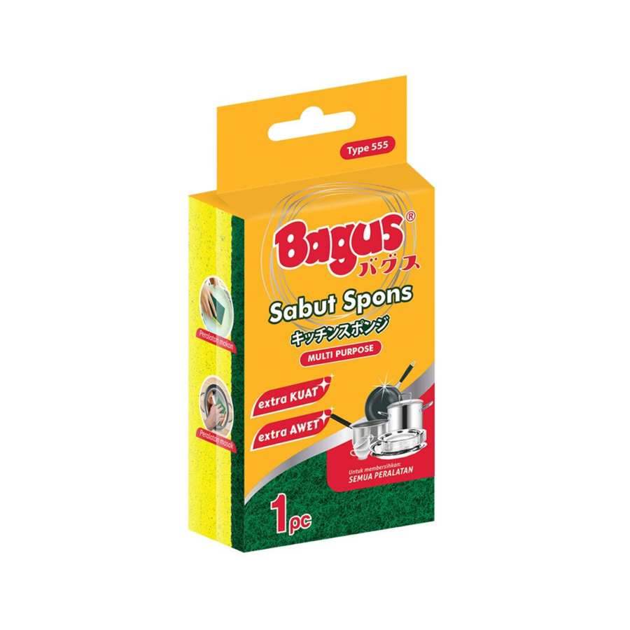 Bagus Sabut Spons Multipurpose 1s Tipe 555 1pcs 1pcs 1pcs