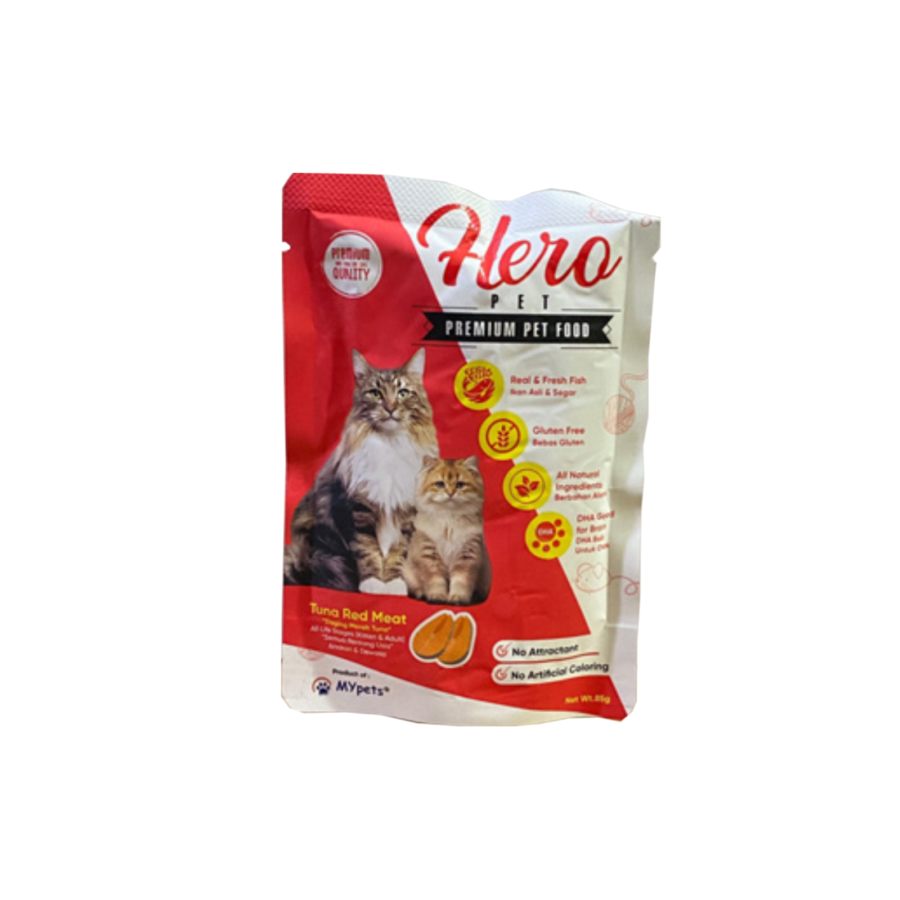 Hero Premium Cat Pouch Tuna Red Meat For Kitten & Adult 85gram