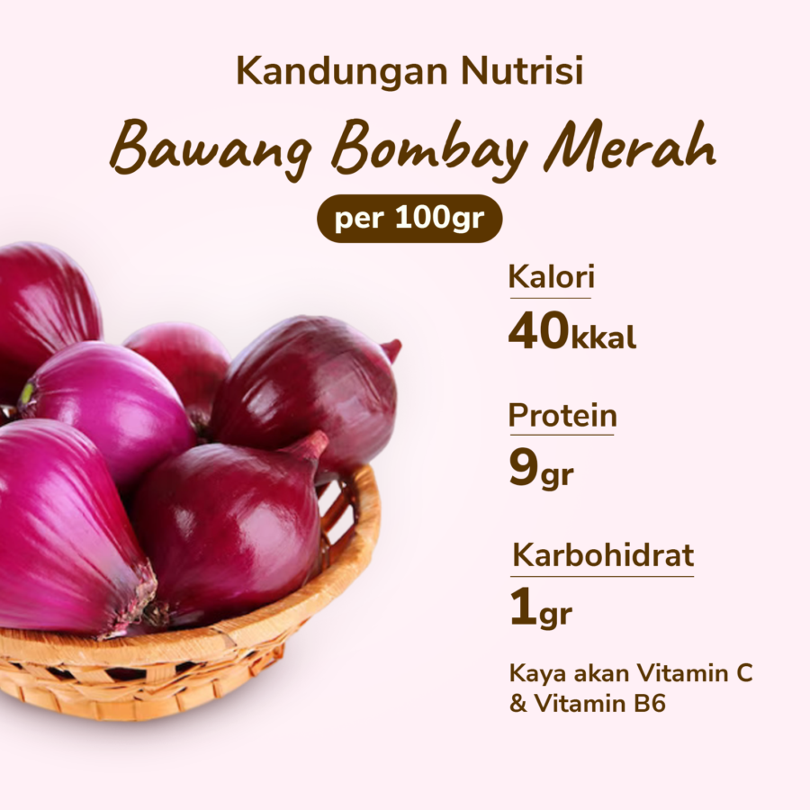 Bawang Bombay Merah - Astro Farm 500gram