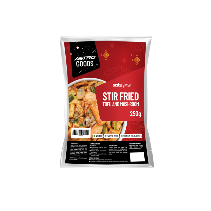 Stir Fried Tofu and Mushroom Astro Goods x Satu Porsi 250gram