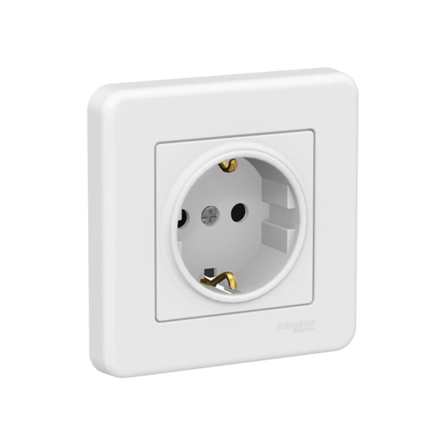 Schneider Electric Leona Stop Kontak 1 Gang Schuko