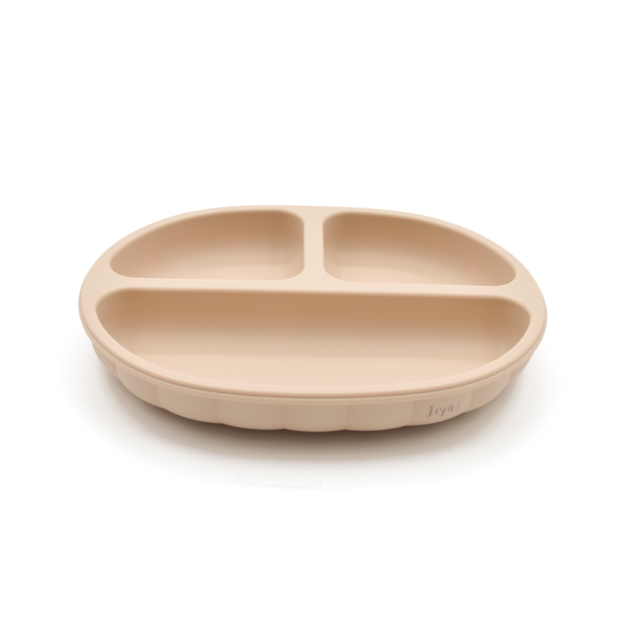 Jiyu Silicone Cloud Plate With Lid Beige