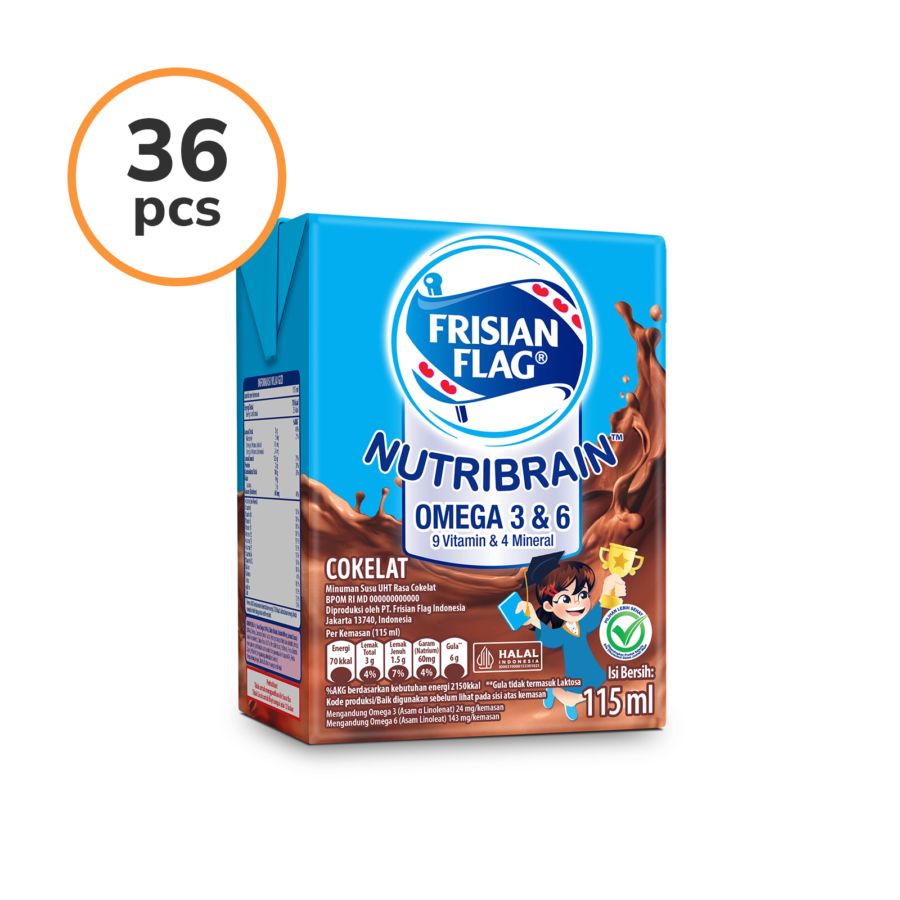 Frisian Flag UHT Nutribrain Choco 115ml 1 dus 36pcs