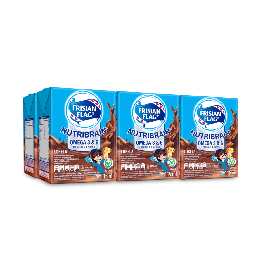 Frisian Flag Nutribrain Choco Susu UHT 115 ml 6pcs