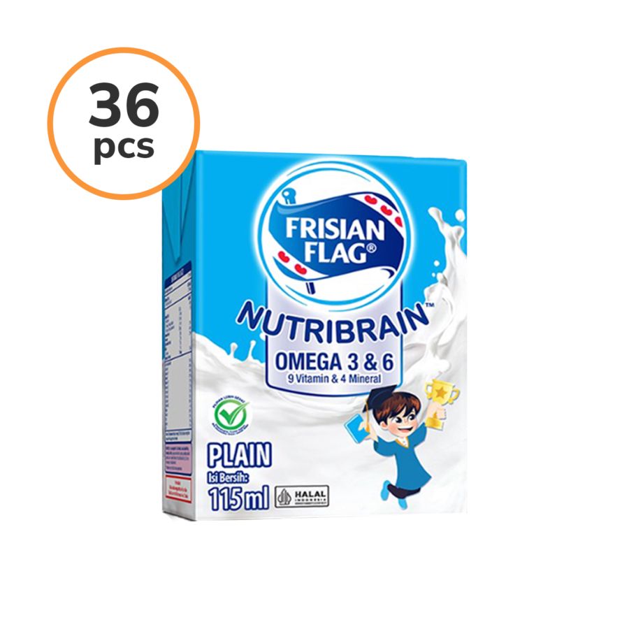 Frisian Flag UHT Nutribrain Plain 115ml 1 dus 36pcs