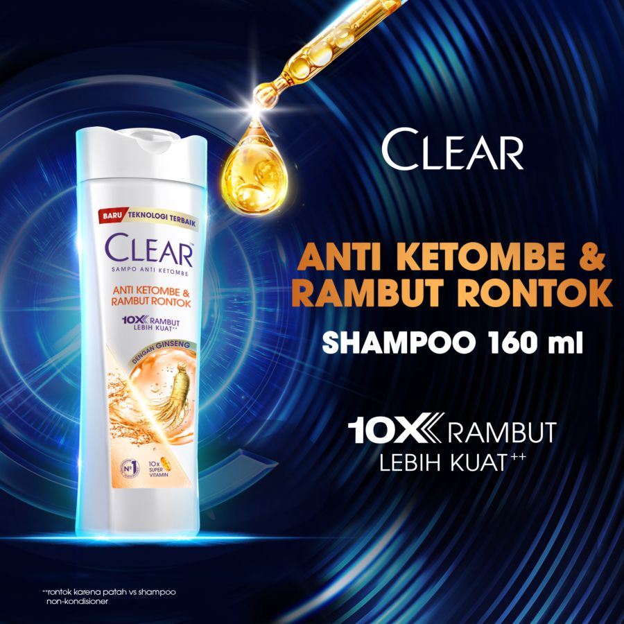Clear Anti Ketombe & Rambut Rontok Shampoo 160ml