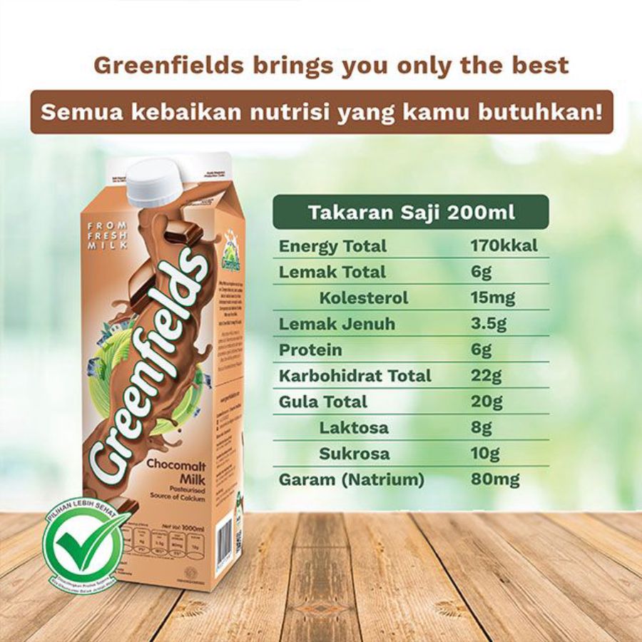 Greenfields Fresh Milk Chocomalt 950ml