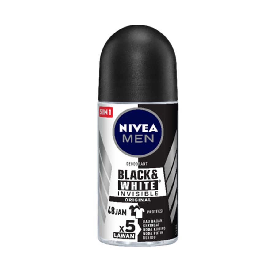 NIVEA MEN Deodorant Invisible Black & White Roll-On 50ml