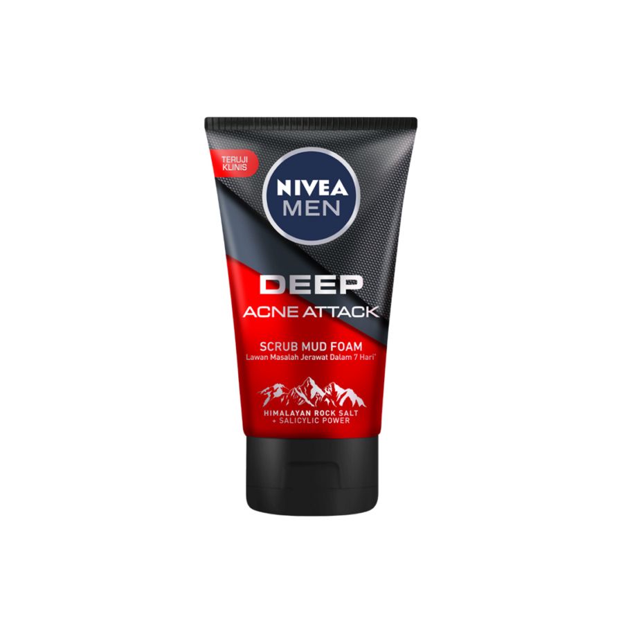 NIVEA MEN Deep Acne Attack Scrub Mud Facial Foam  100ml