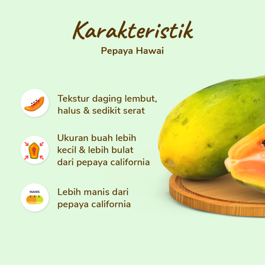 Pepaya Hawai Astro Farm 1 pcs 1-1.5 kg