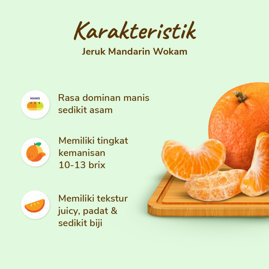 Jeruk Mandarin Wokam Less Seed Astro Farm 4-8 pcs 700-800 gram