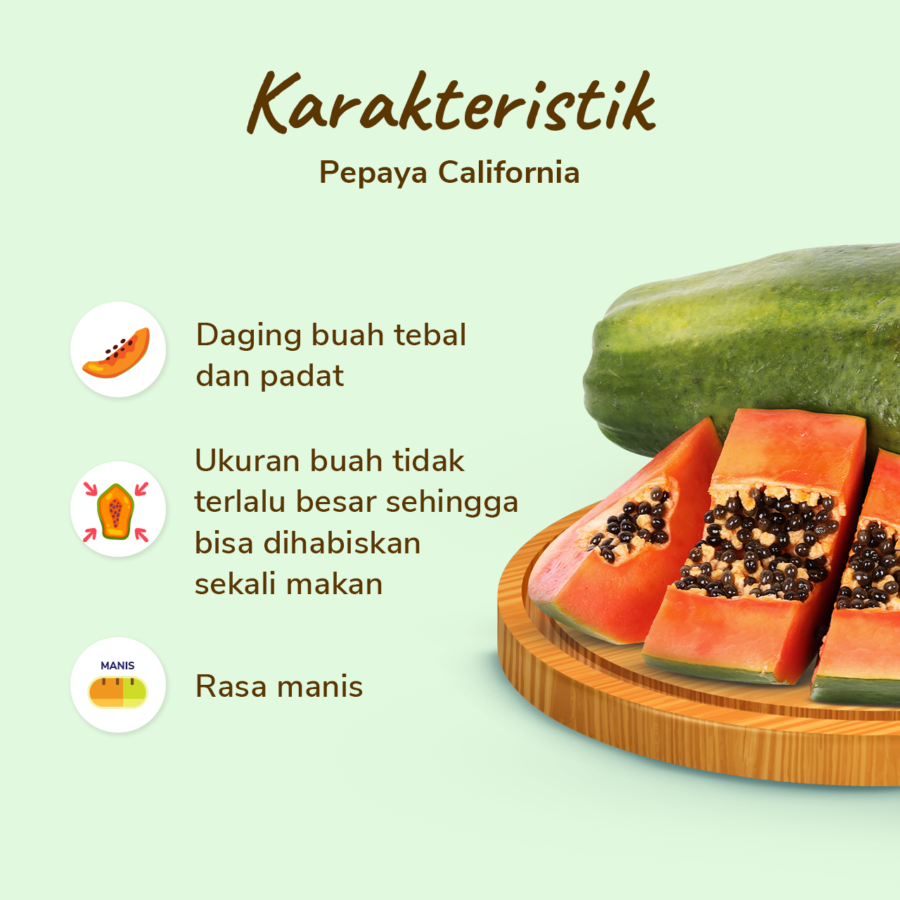 Pepaya California Astro Farm 1 pcs 1-1.4 kg