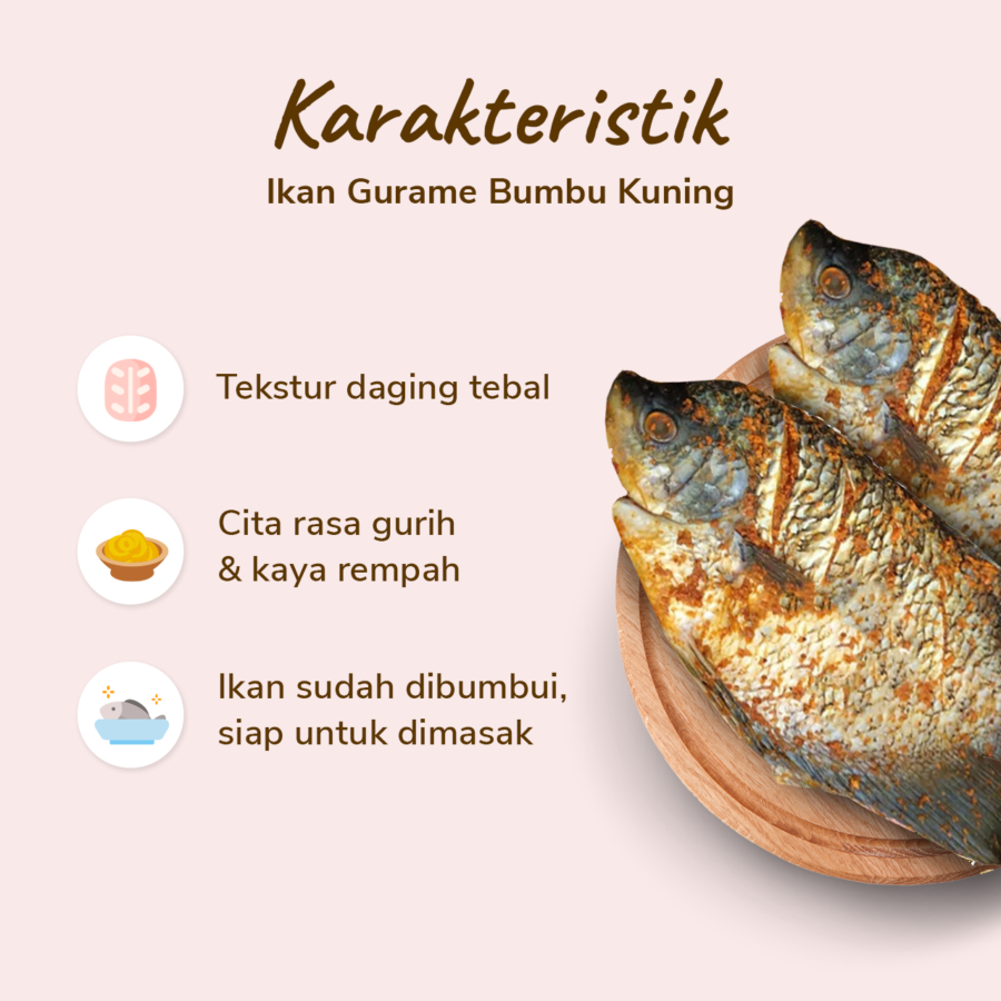 Ikan Gurame Bumbu Kuning 350-400gram