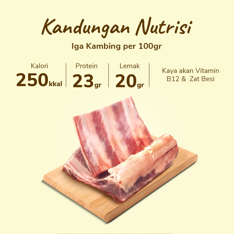 Iga Kambing Import  500gram