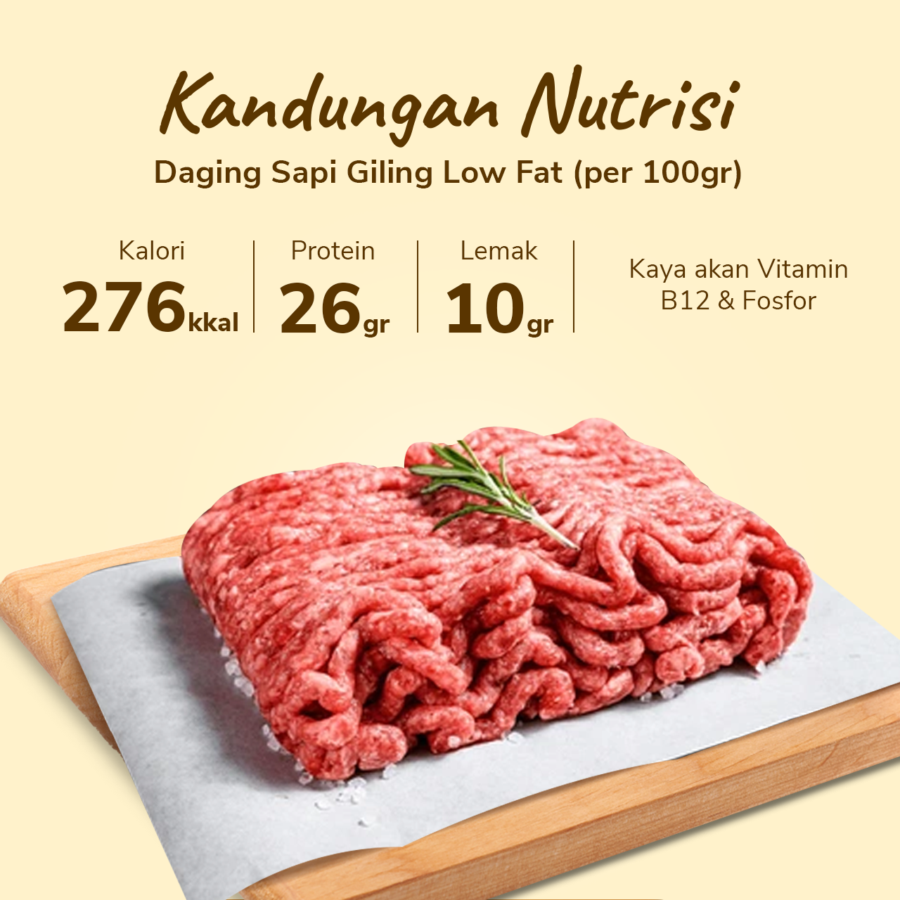 Daging Sapi Giling Low Fat Import 500gram