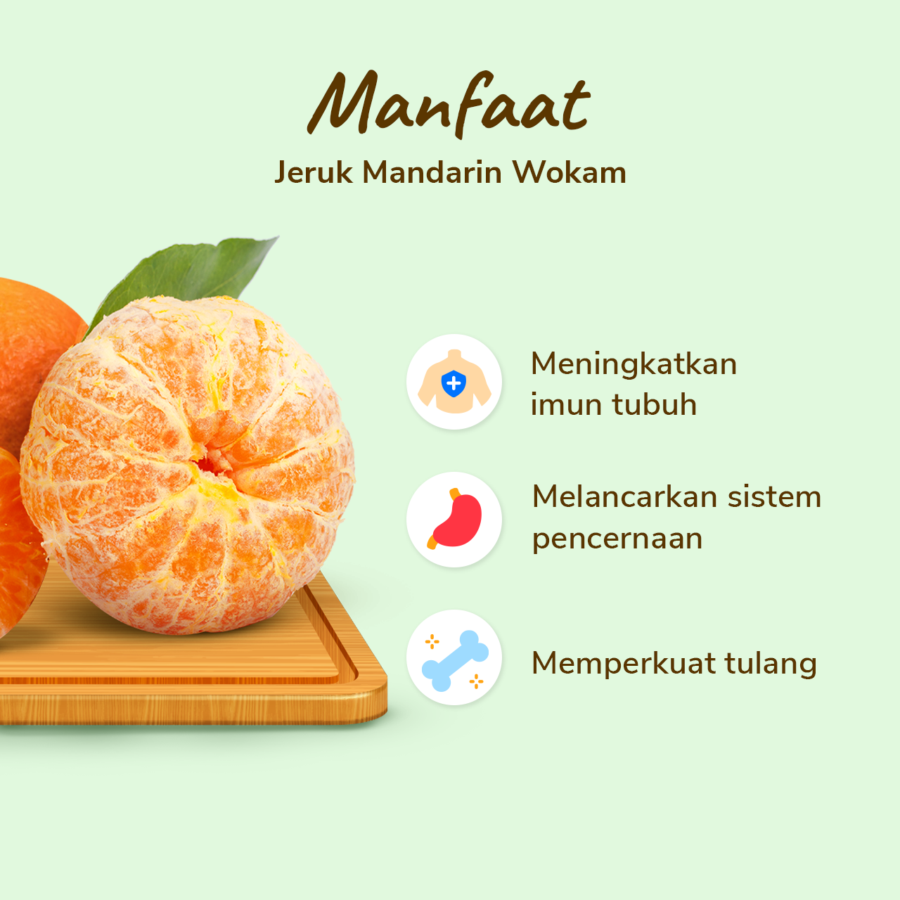 Jeruk Mandarin Wokam Less Seed Astro Farm 4-8 pcs 700-800 gram
