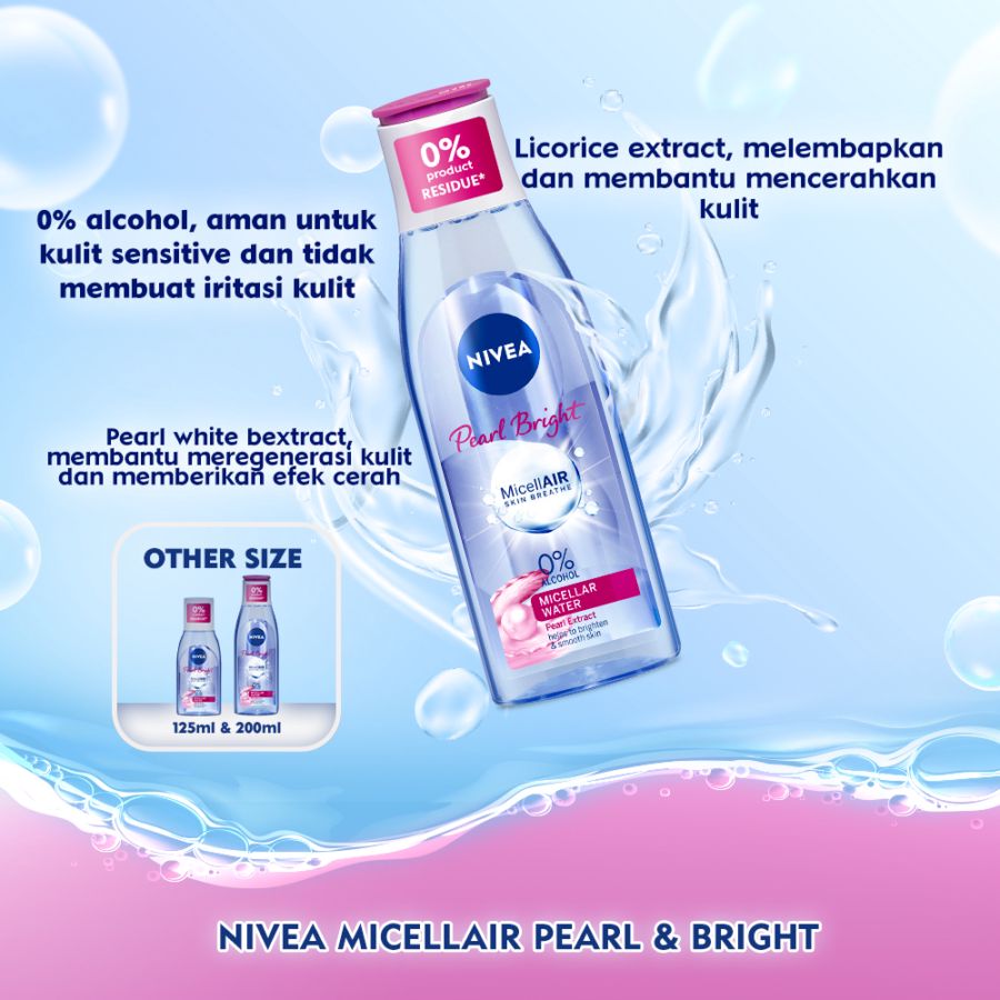 Nivea Pearl White Micellar Water Make Up Remover 125ml
