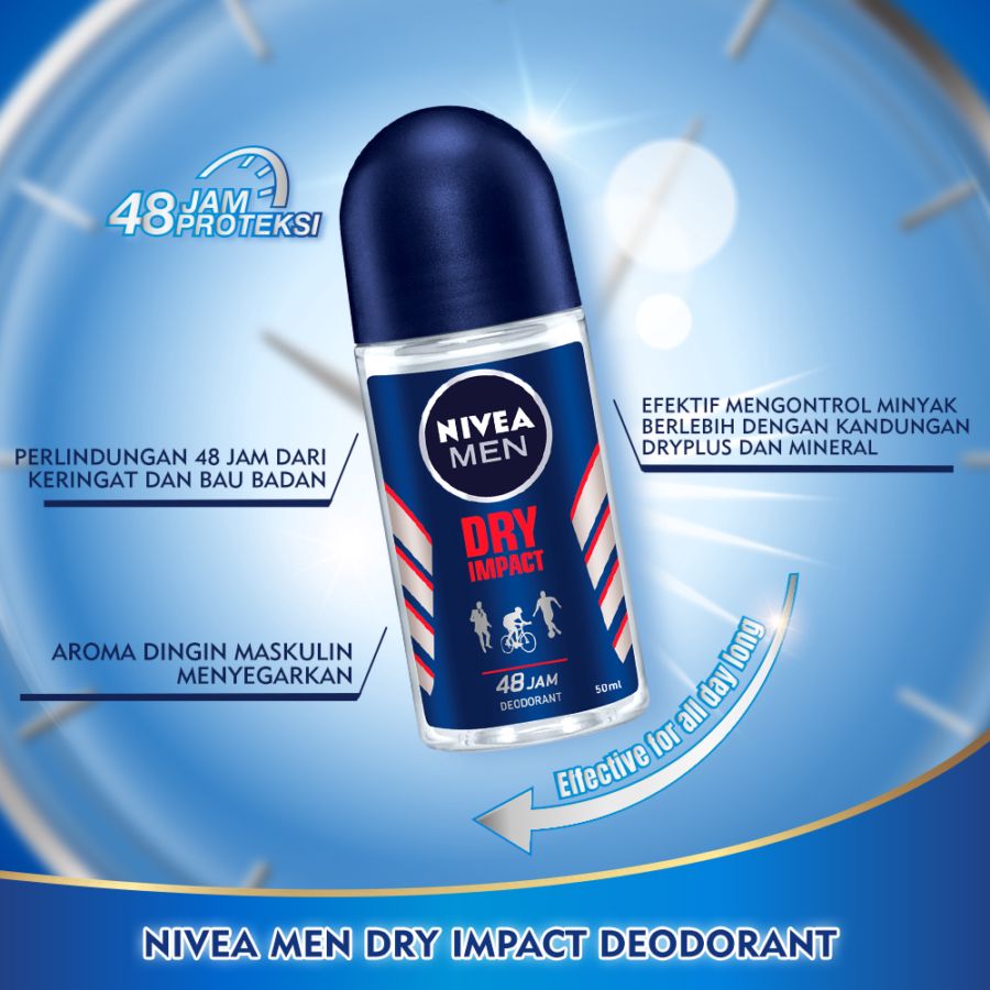 Nivea Men Deodorant Roll On Dry Impact 50ml