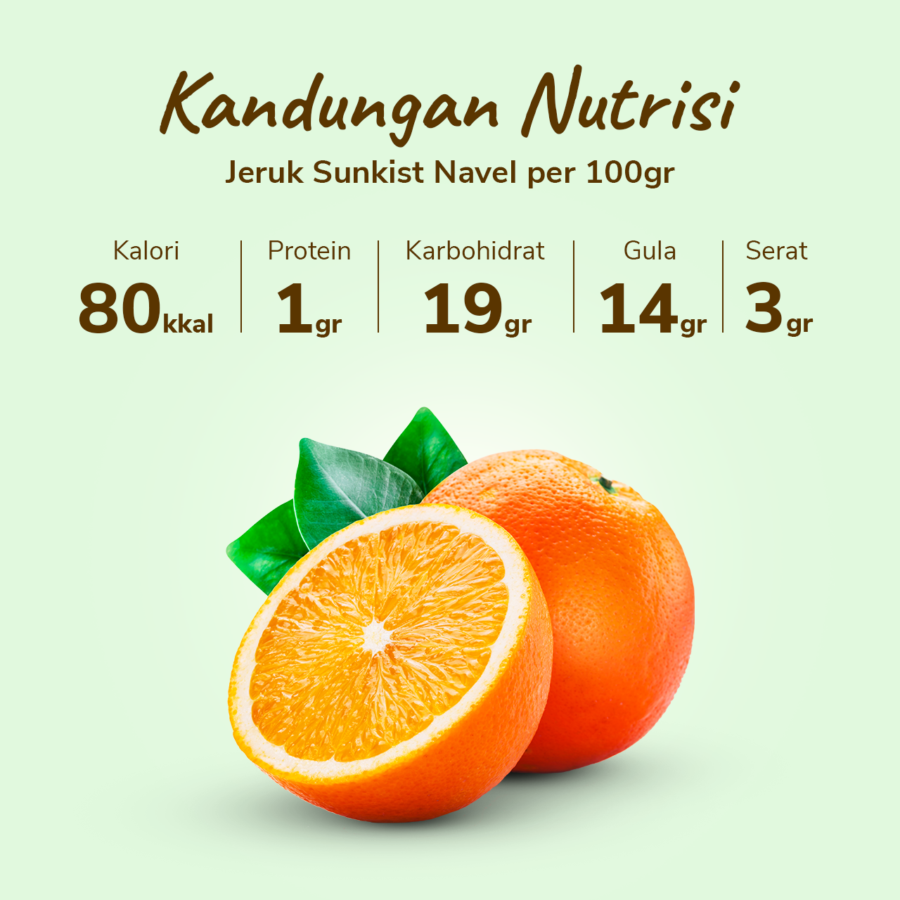 Jeruk Sunkist Navel Seedless Astro Farm 2-3 pcs 460-500 gram