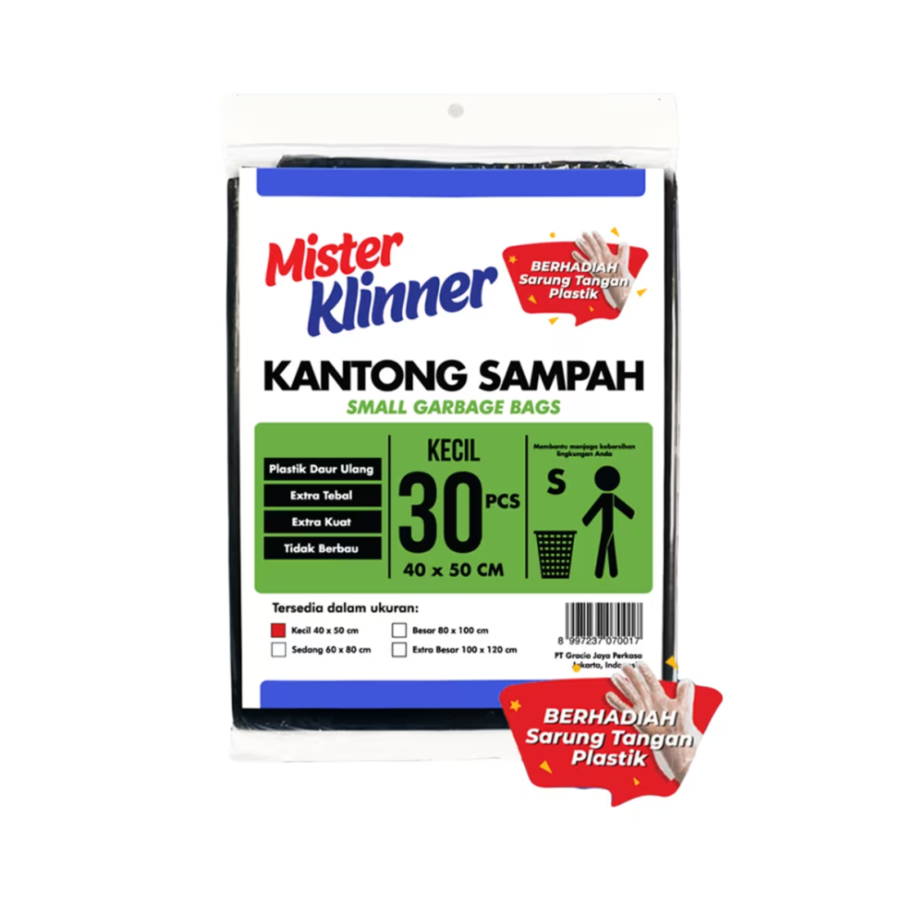 Mister Klinner Size S 40 x 50 cm Kantong Sampah 30pcs
