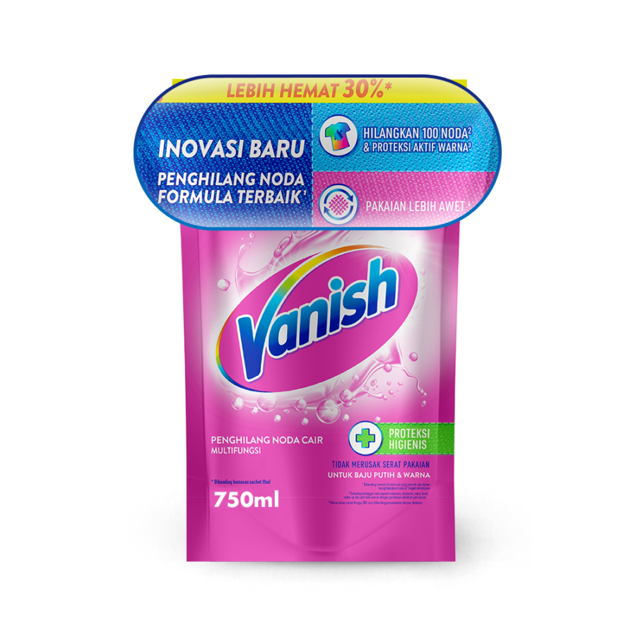 Vanish Pink Cair Refill - Penghilang Noda Pakaian 750ml