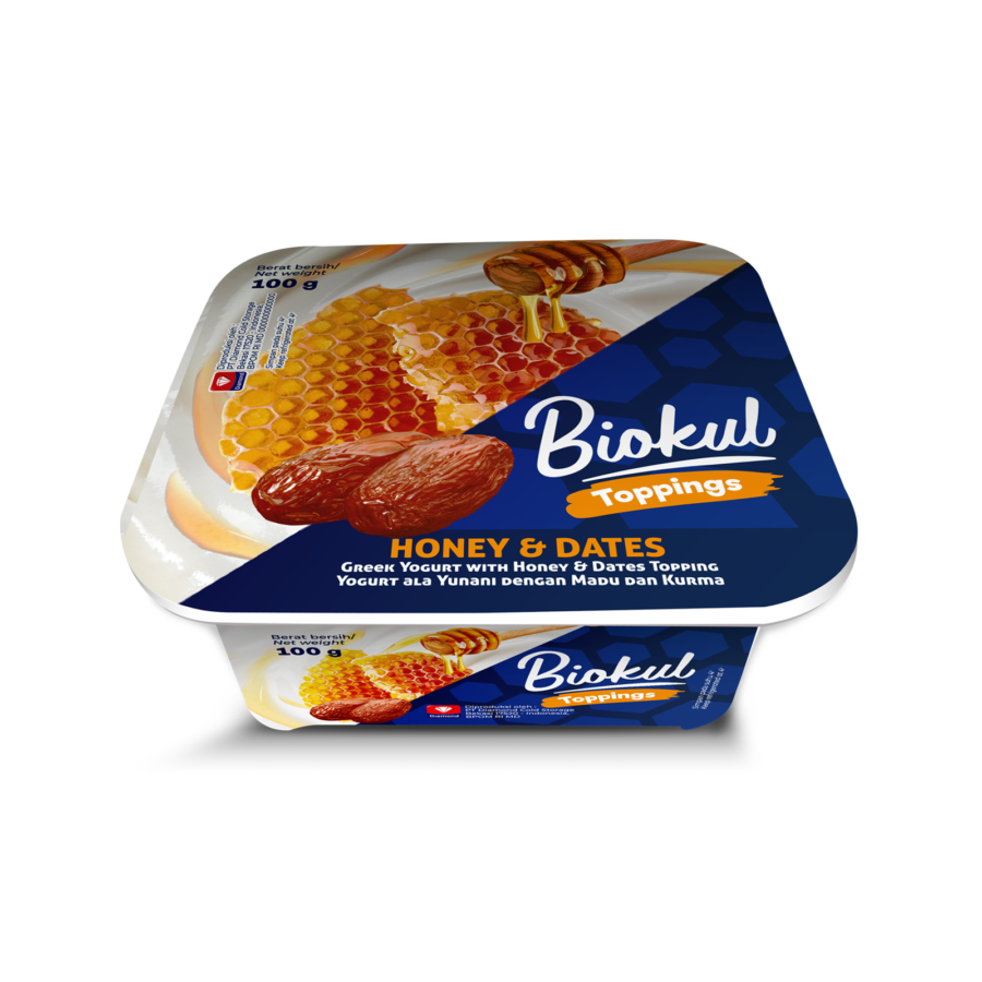 Biokul Yogurt Greek With Topping Date Honey 100gram