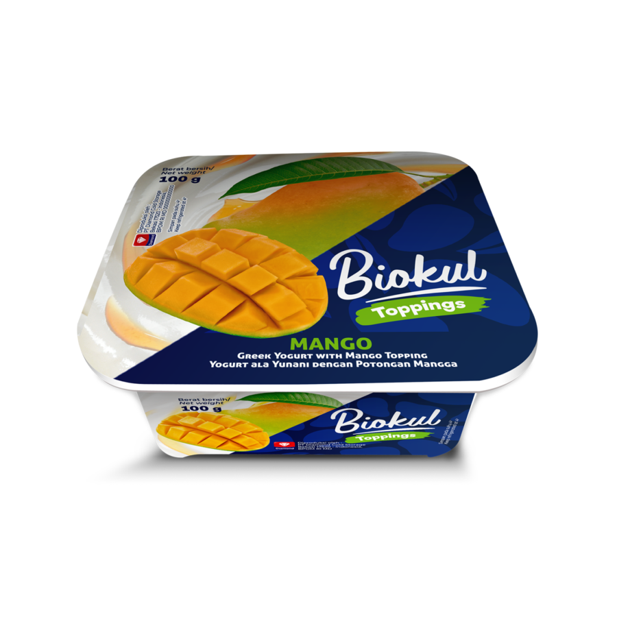 Biokul Yogurt Greek With Topping Mango 100gram