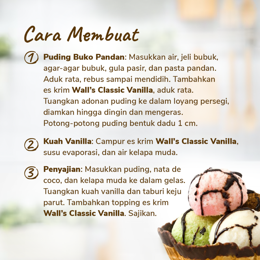Walls Bundle Buko Pandan Vanilla 1pcs