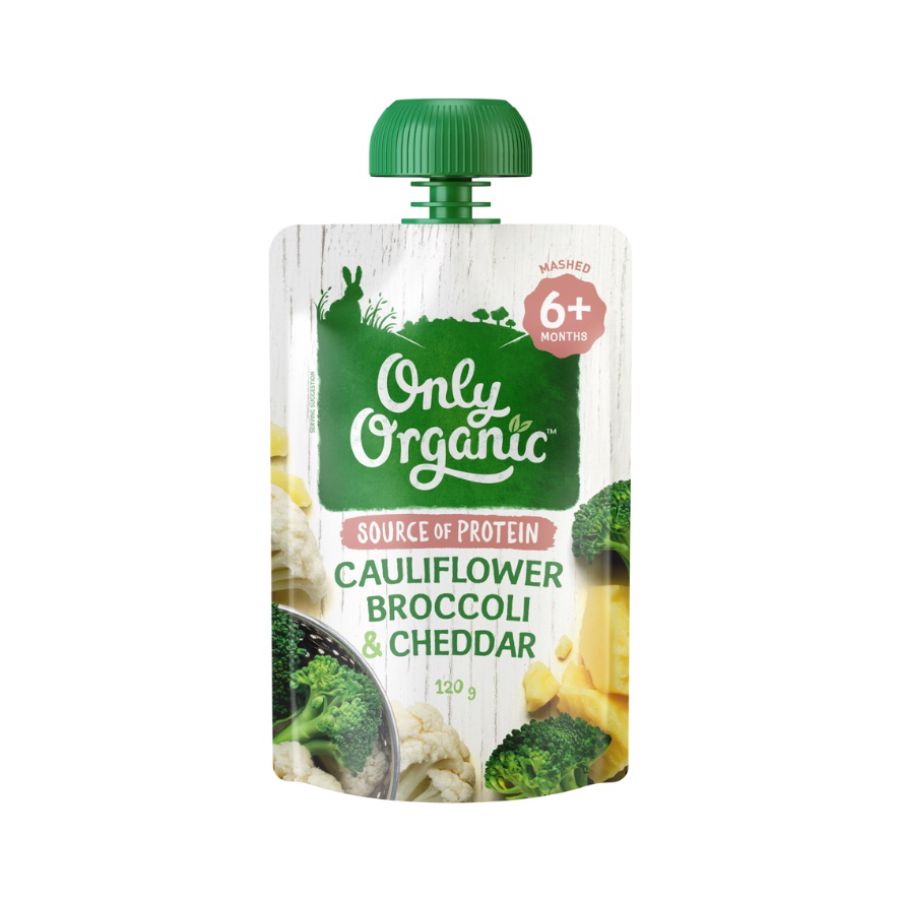 Only Organic Cauliflower Broccoli & Cheddar 120gram