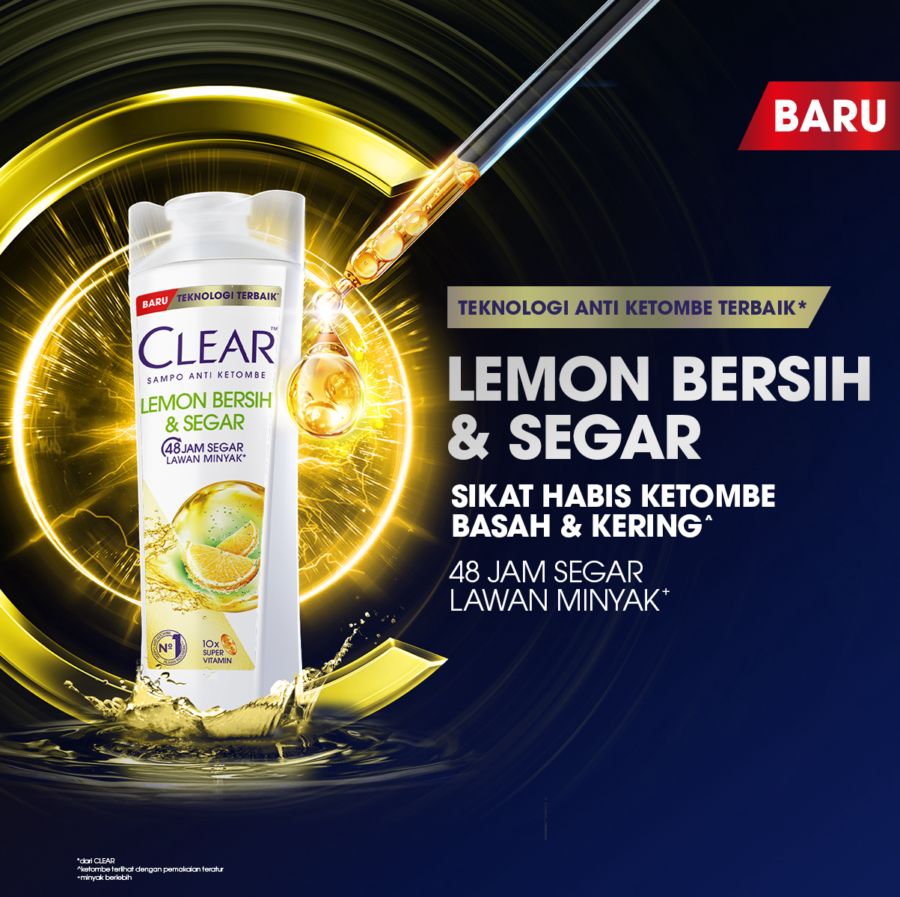 Clear Lemon Bersih & Segar Sampo Anti Ketombe 400ml