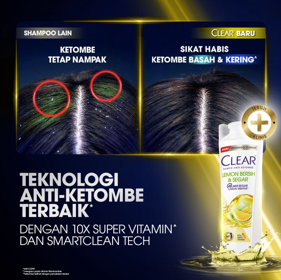 Clear Lemon Bersih & Segar Sampo Anti Ketombe 400ml