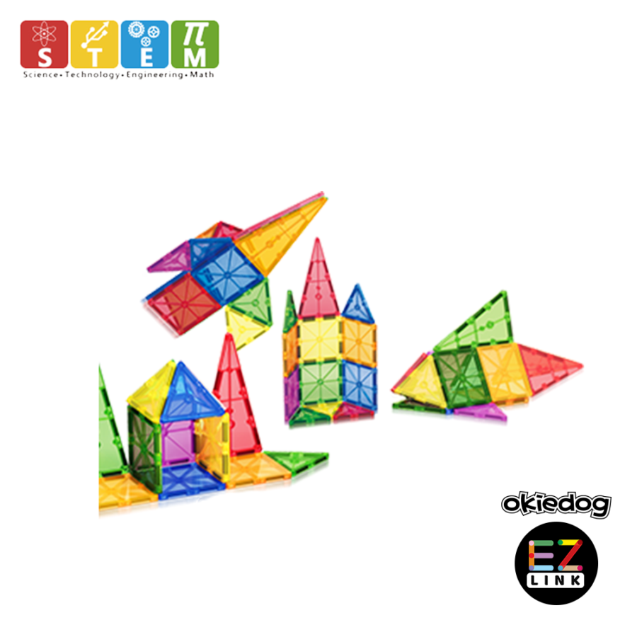 Okiedog Ezlink 3D Magnetic Building Tiles 15 pcs/Mainan Edukasi Anak 1pcs