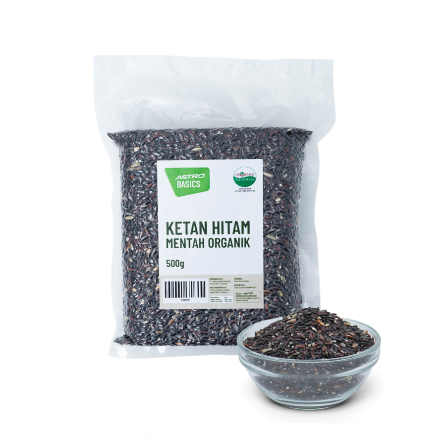 Ketan Hitam Mentah Organik Astro Basics 500gram