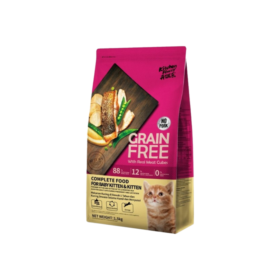 Kitchen Flavor GF Beauty Cat Food For All Stages 1,5Kg Free Pouch 40gr