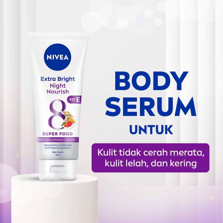 NIVEA Extra Bright Night Nourish Body Serum 180ml