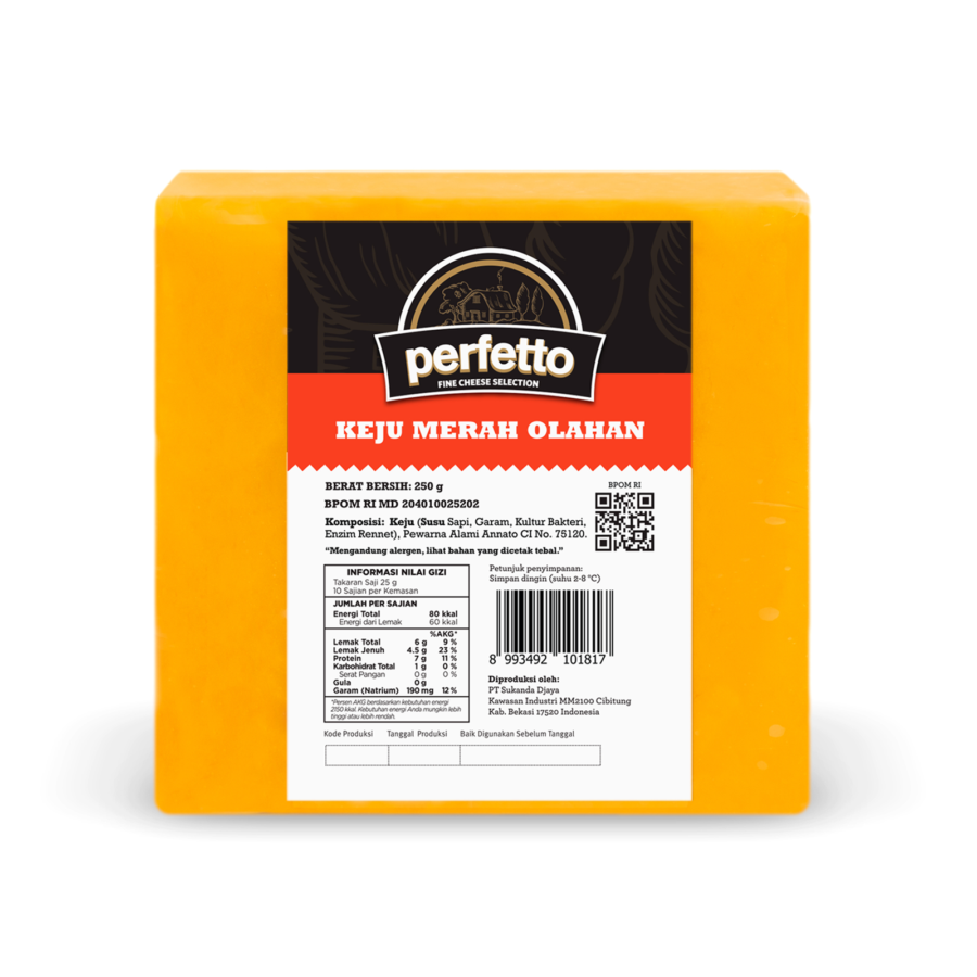 Perfetto Red / Orange Cheddar Cheese