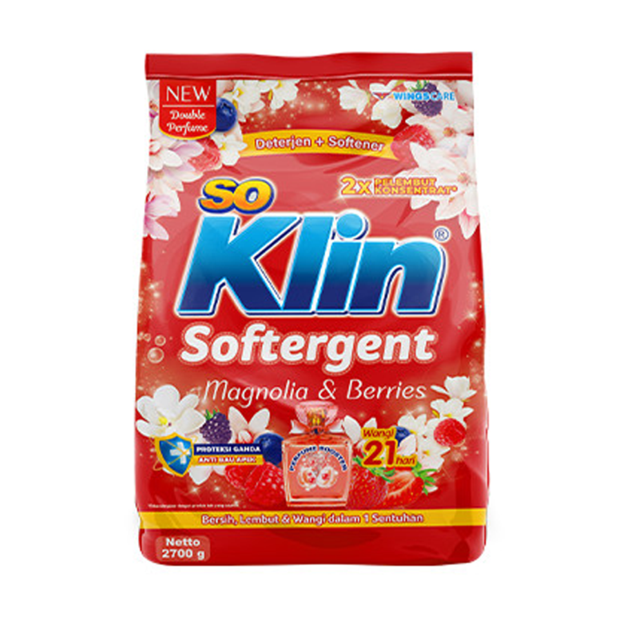 Soklin Deterjen Bubuk Softergent Magnolia & Berries 2700gram