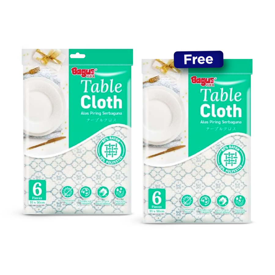 Buy 2 Get 1 Bagus Table Cloth Uk. 35 x 50 cm 6's