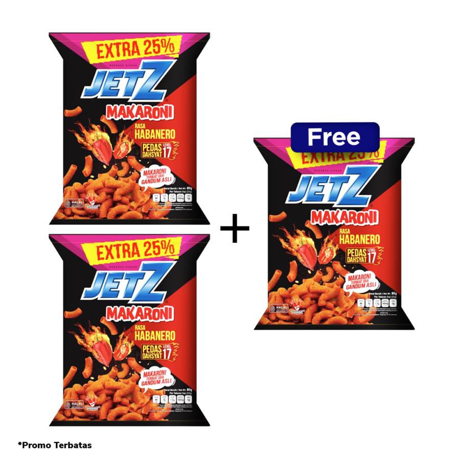 BUY 2 GET 1 JetZ Makaroni Habanero 100gr