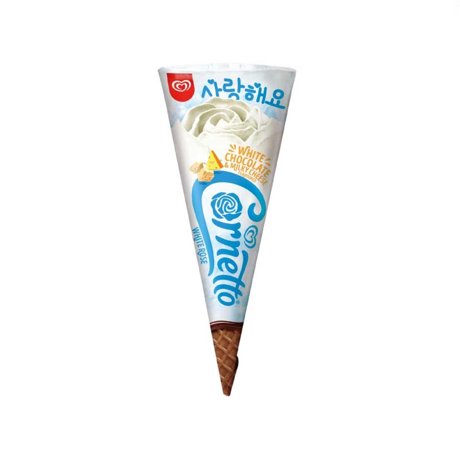 Cornetto White Rose Choco Cheese - Es Krim Walls 134ml